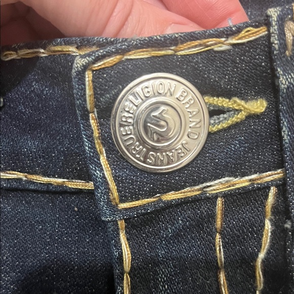 True Religion Dark Indigo Flare Jeans - Picture 4 of 11